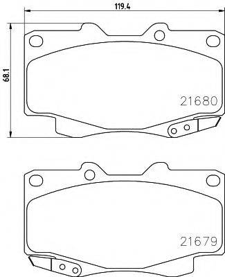 HELLA 8DB355020811 Комплект гальмівних колодок, дискове гальмо