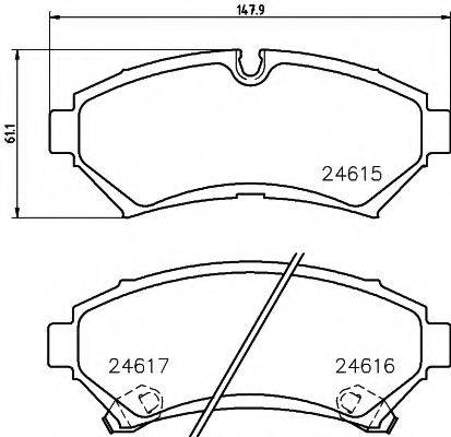 HELLA 8DB355013501 Комплект гальмівних колодок, дискове гальмо