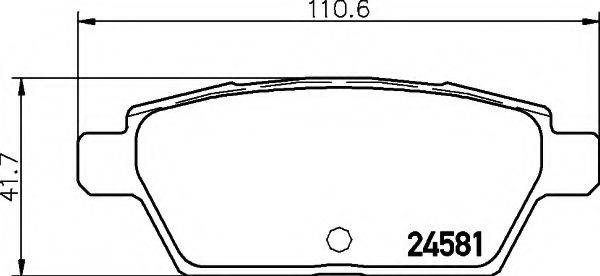 HELLA 8DB355015091 Комплект гальмівних колодок, дискове гальмо