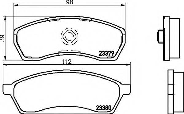 HELLA 8DB355014011 Комплект гальмівних колодок, дискове гальмо