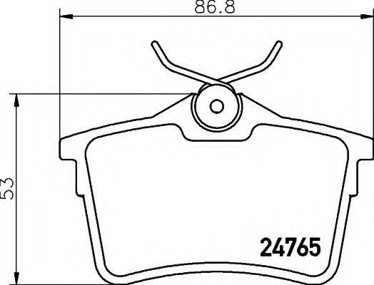 HELLA 8DB355014081 Комплект гальмівних колодок, дискове гальмо