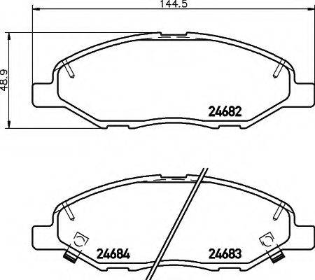 HELLA 8DB355014371 Комплект гальмівних колодок, дискове гальмо