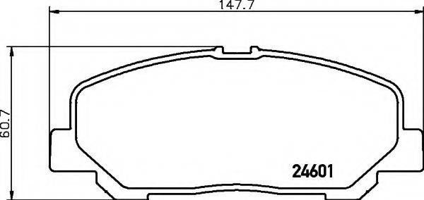 HELLA 8DB355014391 Комплект гальмівних колодок, дискове гальмо