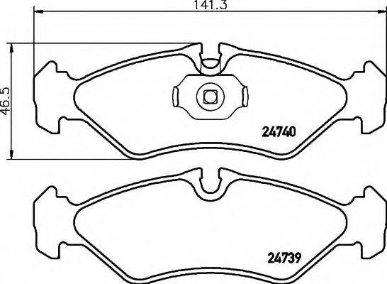 HELLA 8DB355014421 Комплект гальмівних колодок, дискове гальмо