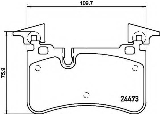 HELLA 8DB355014811 Комплект гальмівних колодок, дискове гальмо