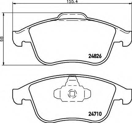 HELLA 8DB355015041 Комплект гальмівних колодок, дискове гальмо