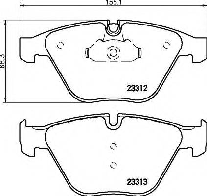 HELLA 8DB355015391 Комплект гальмівних колодок, дискове гальмо