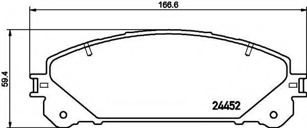 HELLA 8DB355015461 Комплект гальмівних колодок, дискове гальмо