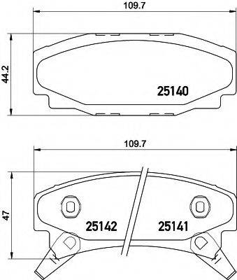 HELLA 8DB355015661 Комплект гальмівних колодок, дискове гальмо