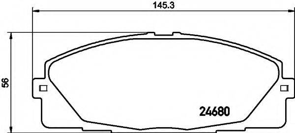 HELLA 8DB355015831 Комплект гальмівних колодок, дискове гальмо