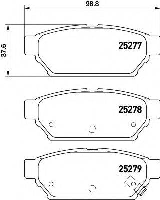 HELLA 8DB355016201 Комплект гальмівних колодок, дискове гальмо