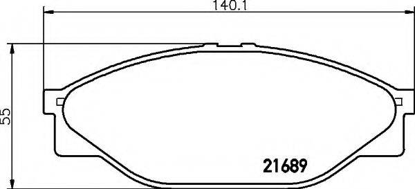 HELLA 8DB355016411 Комплект гальмівних колодок, дискове гальмо