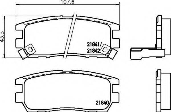 HELLA 8DB355016471 Комплект гальмівних колодок, дискове гальмо