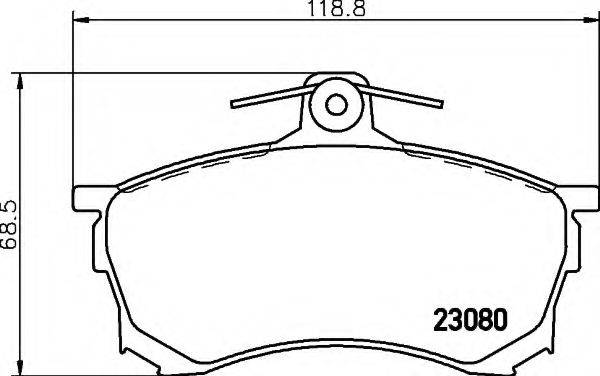 HELLA 8DB355016671 Комплект гальмівних колодок, дискове гальмо