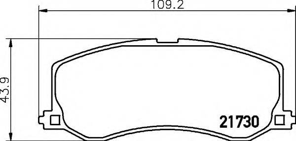 HELLA 8DB355016811 Комплект гальмівних колодок, дискове гальмо