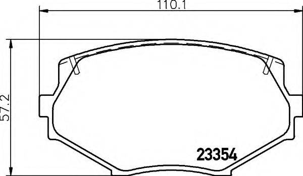 HELLA 8DB355016861 Комплект гальмівних колодок, дискове гальмо