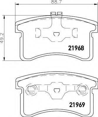 HELLA 8DB355016971 Комплект гальмівних колодок, дискове гальмо