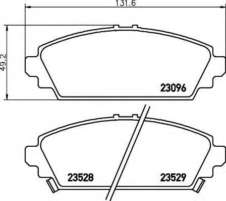 HELLA 8DB355017261 Комплект гальмівних колодок, дискове гальмо