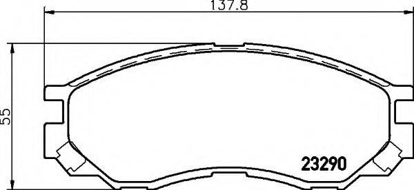 HELLA 8DB355017271 Комплект гальмівних колодок, дискове гальмо