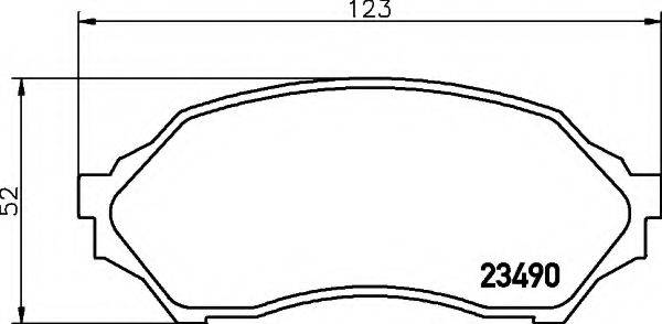 HELLA 8DB355017281 Комплект гальмівних колодок, дискове гальмо