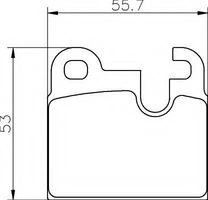 HELLA 8DB355017511 Комплект гальмівних колодок, дискове гальмо