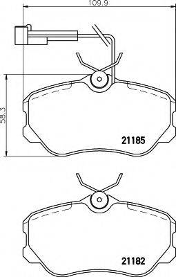 HELLA 8DB355017831 Комплект гальмівних колодок, дискове гальмо