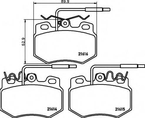 HELLA 8DB355018091 Комплект гальмівних колодок, дискове гальмо