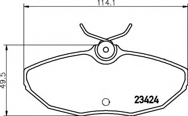 HELLA 8DB355018561 Комплект гальмівних колодок, дискове гальмо