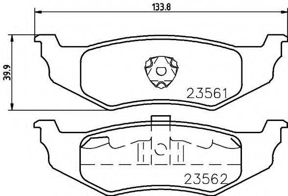 HELLA 8DB355018661 Комплект гальмівних колодок, дискове гальмо