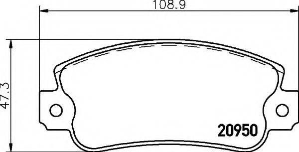 HELLA 8DB355018991 Комплект гальмівних колодок, дискове гальмо