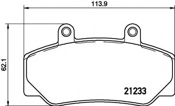 HELLA 8DB355019031 Комплект гальмівних колодок, дискове гальмо