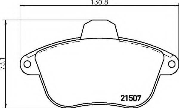 HELLA 8DB355019071 Комплект гальмівних колодок, дискове гальмо