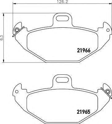 HELLA 8DB355019351 Комплект гальмівних колодок, дискове гальмо