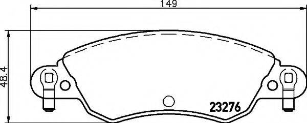 HELLA 8DB355019431 Комплект гальмівних колодок, дискове гальмо