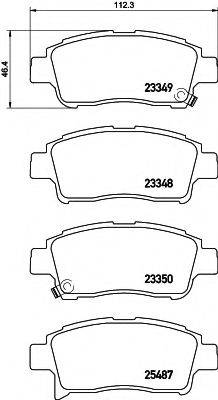 HELLA 8DB355019711 Комплект гальмівних колодок, дискове гальмо