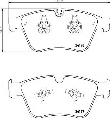 HELLA 8DB355020031 Комплект гальмівних колодок, дискове гальмо