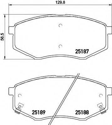 HELLA 8DB355019791 Комплект гальмівних колодок, дискове гальмо