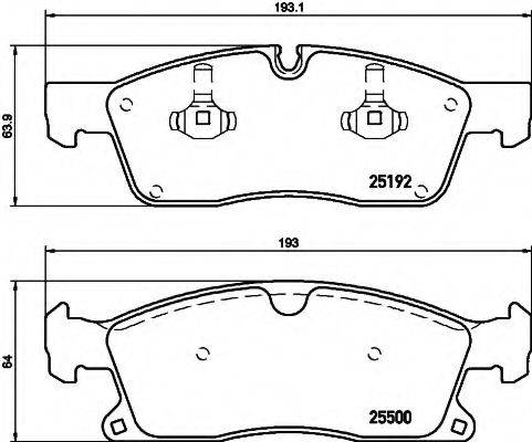 HELLA 8DB355019701 Комплект гальмівних колодок, дискове гальмо