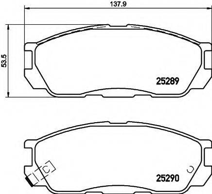 HELLA 8DB355019661 Комплект гальмівних колодок, дискове гальмо