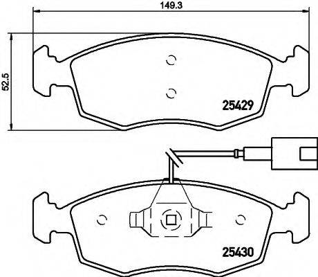 HELLA 8DB355019651 Комплект гальмівних колодок, дискове гальмо