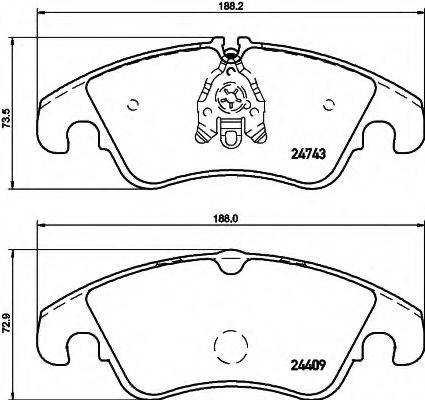 HELLA 8DB355014741 Комплект гальмівних колодок, дискове гальмо