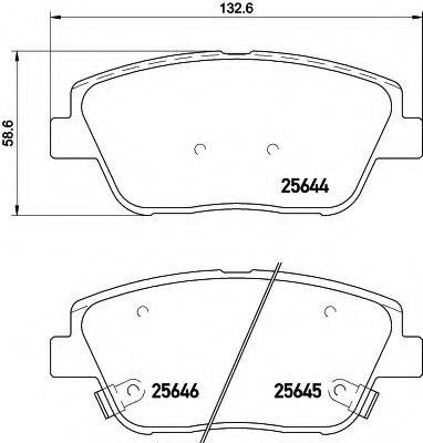 HELLA 8DB355020551 Комплект гальмівних колодок, дискове гальмо