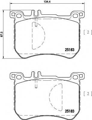 HELLA 8DB355020491 Комплект гальмівних колодок, дискове гальмо