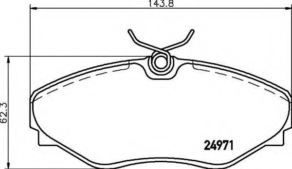 HELLA 8DB355020731 Комплект гальмівних колодок, дискове гальмо