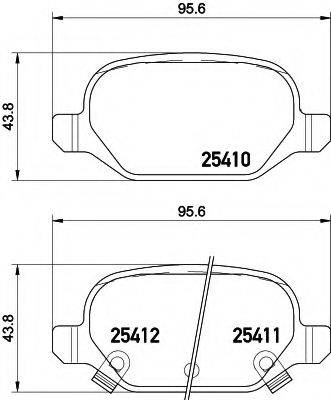 HELLA 8DB355020751 Комплект гальмівних колодок, дискове гальмо