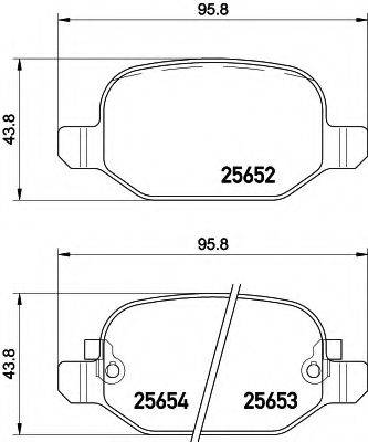 HELLA 8DB355020761 Комплект гальмівних колодок, дискове гальмо