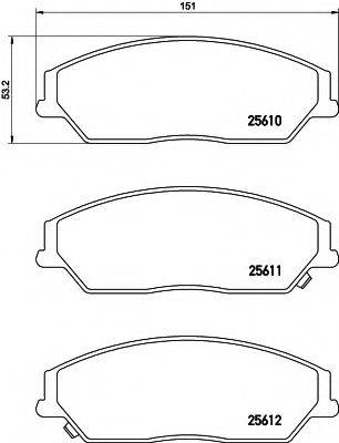 HELLA 8DB355020741 Комплект гальмівних колодок, дискове гальмо