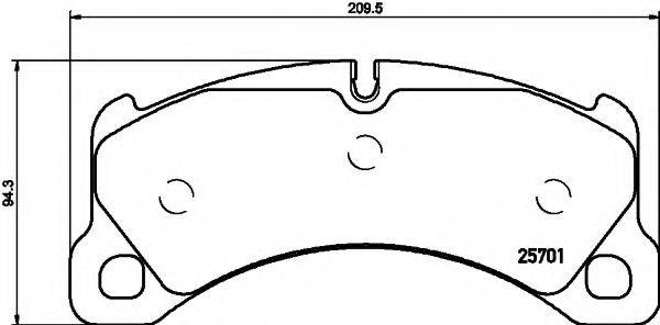 HELLA 8DB355021191 Комплект гальмівних колодок, дискове гальмо