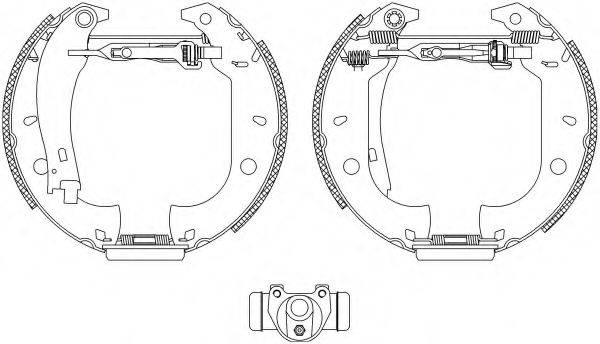 HELLA 8DB355003631 Комплект гальмівних колодок