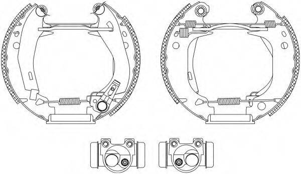 HELLA 8DB355003841 Комплект гальмівних колодок